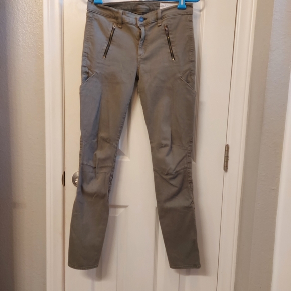 Rag & bone green moto jeans